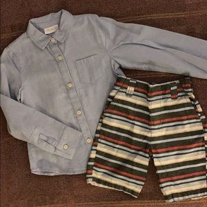 GUC Boys Long Sleeves Shirt & Shorts Bundle S 5/6
